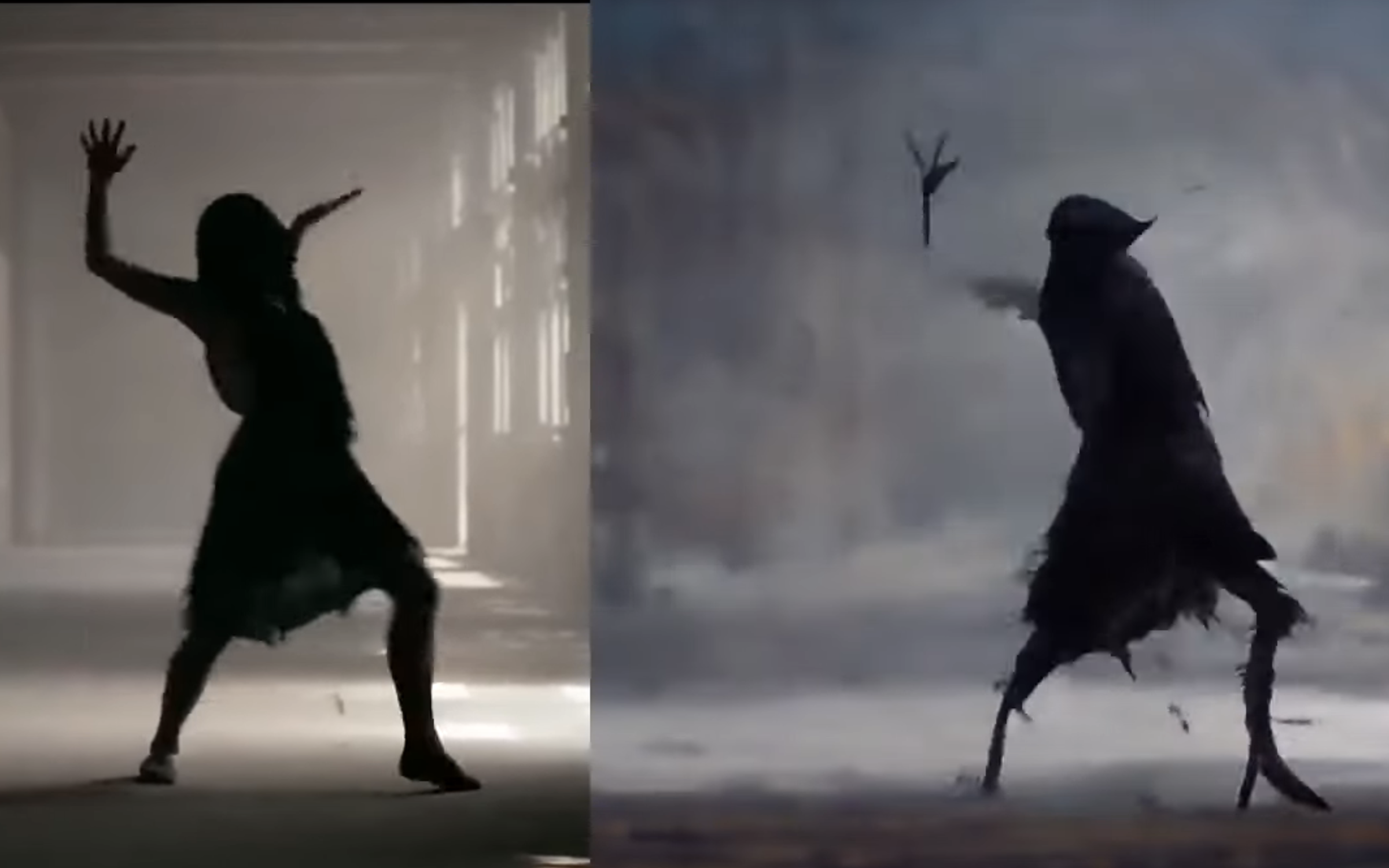 Vergleich mithilfe künstlicher Intelligenz generierten Film "The Crow" mit dem ursprünglichen Tanzvideo